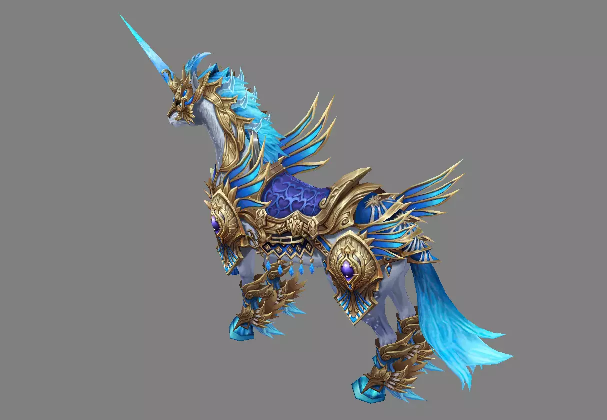 Mount - Horse Type 29 Low-poly 3D model_3