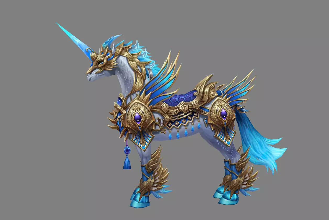 Mount - Horse Type 29 Low-poly 3D model_0