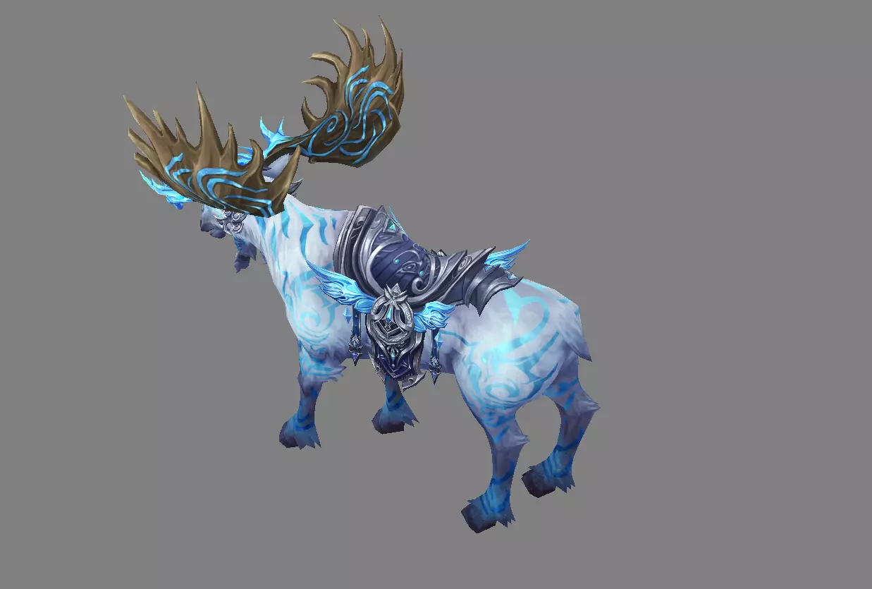 Mount - Horse Type 28 Low-poly 3D model_3