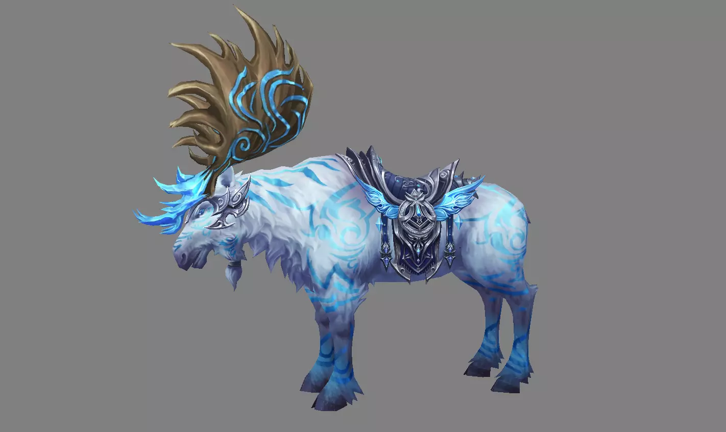 Mount - Horse Type 28 Low-poly 3D model_0