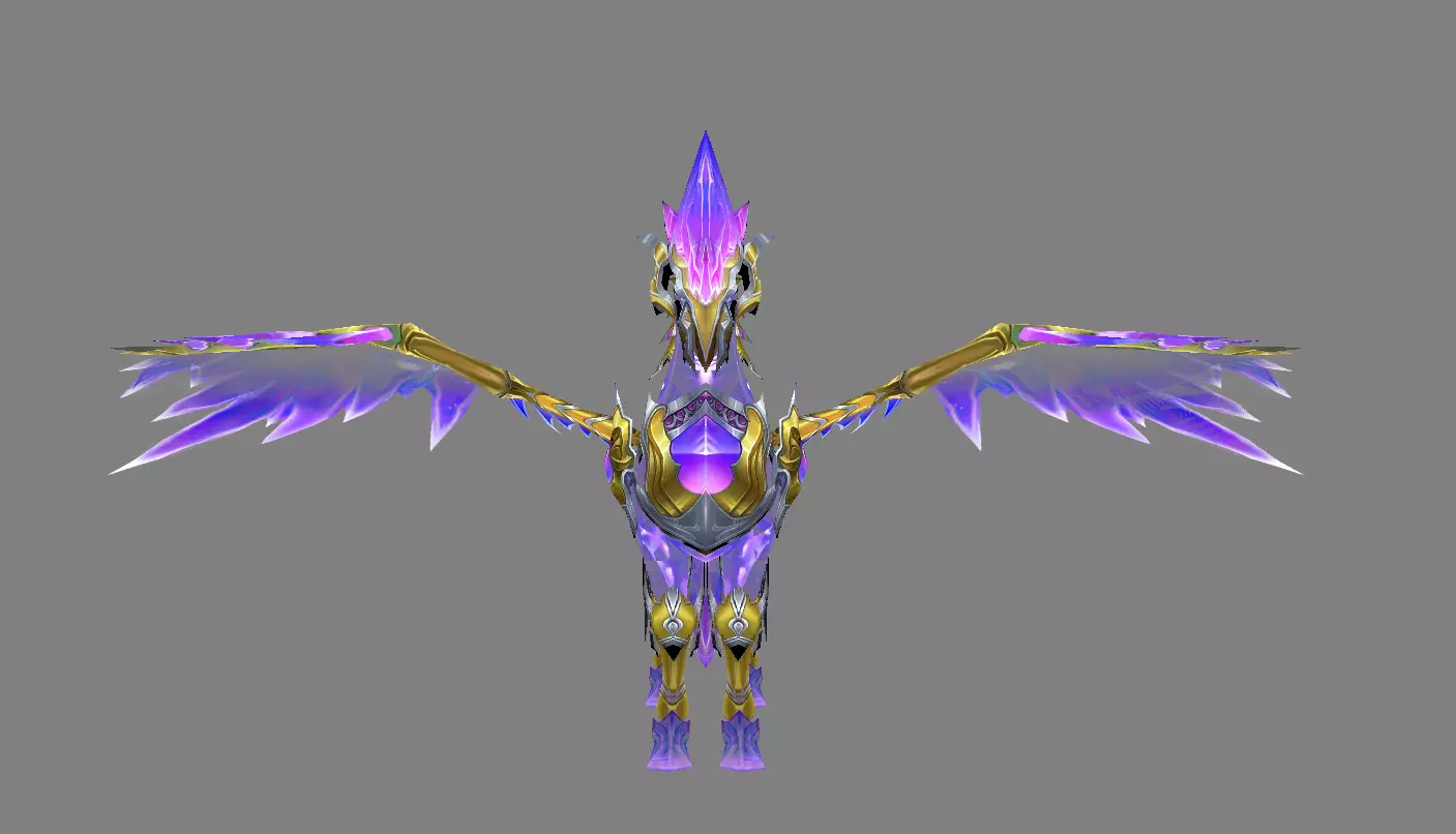 Mount - Horse Type 25 Low-poly 3D model_2