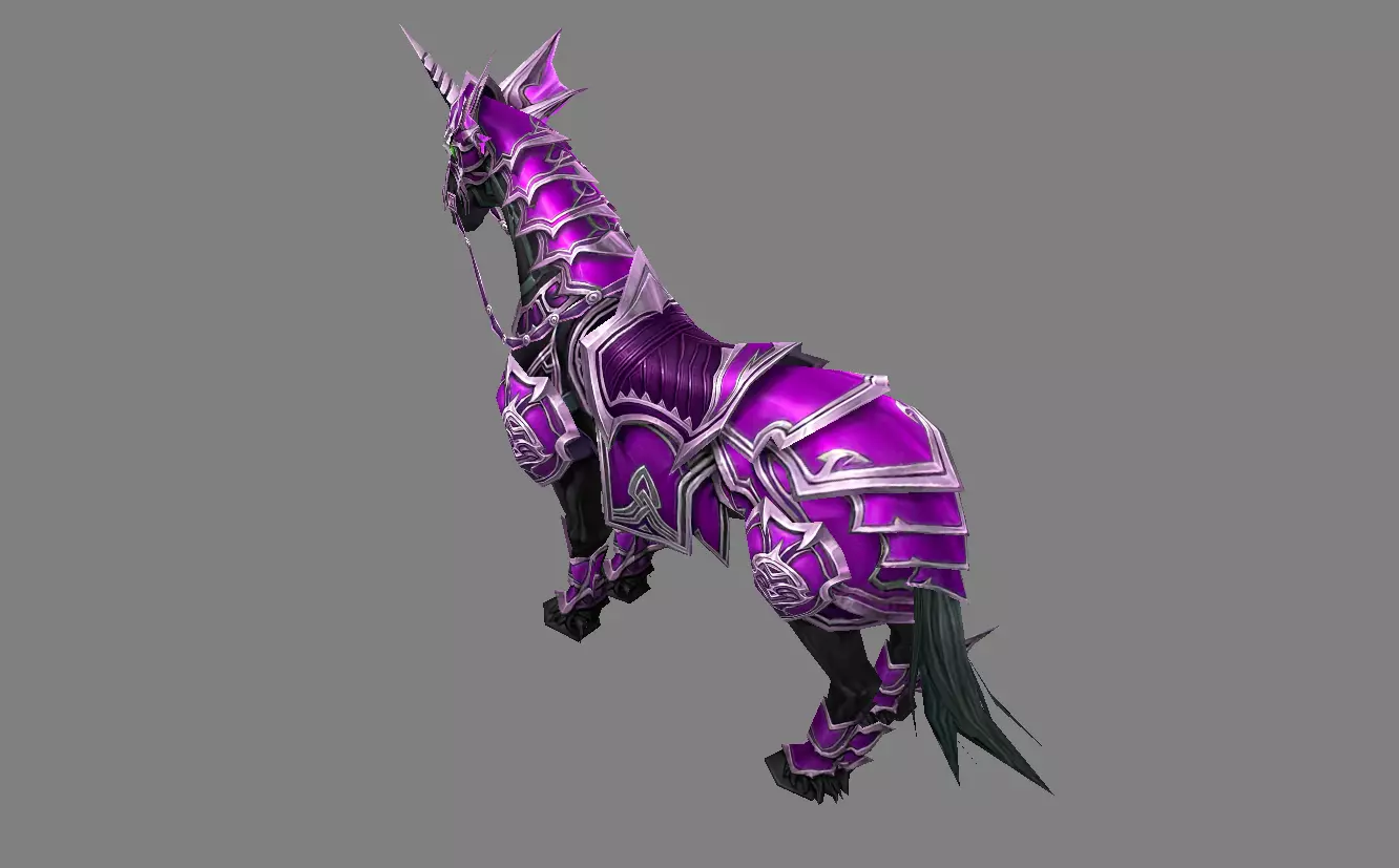 Mount - Horse Type 24 Low-poly 3D model_3