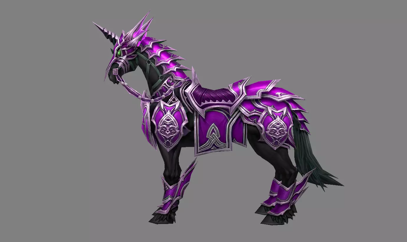 Mount - Horse Type 24 Low-poly 3D model_0