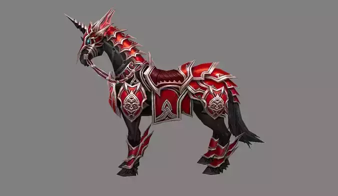 Mount - Horse Type 22 Low-poly 3D model Mount - Horse Type 22 Low-poly 3D model