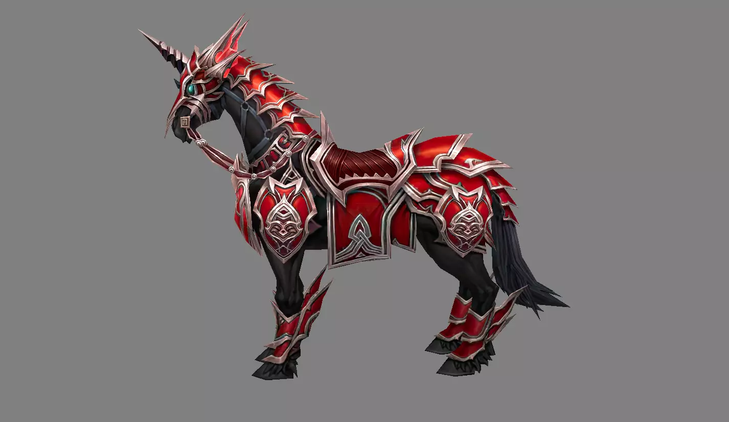 Mount - Horse Type 22 Low-poly 3D model_0