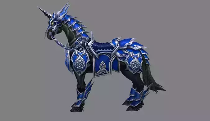 Mount - Horse Type 21 Low-poly 3D model Mount - Horse Type 21 Low-poly 3D model