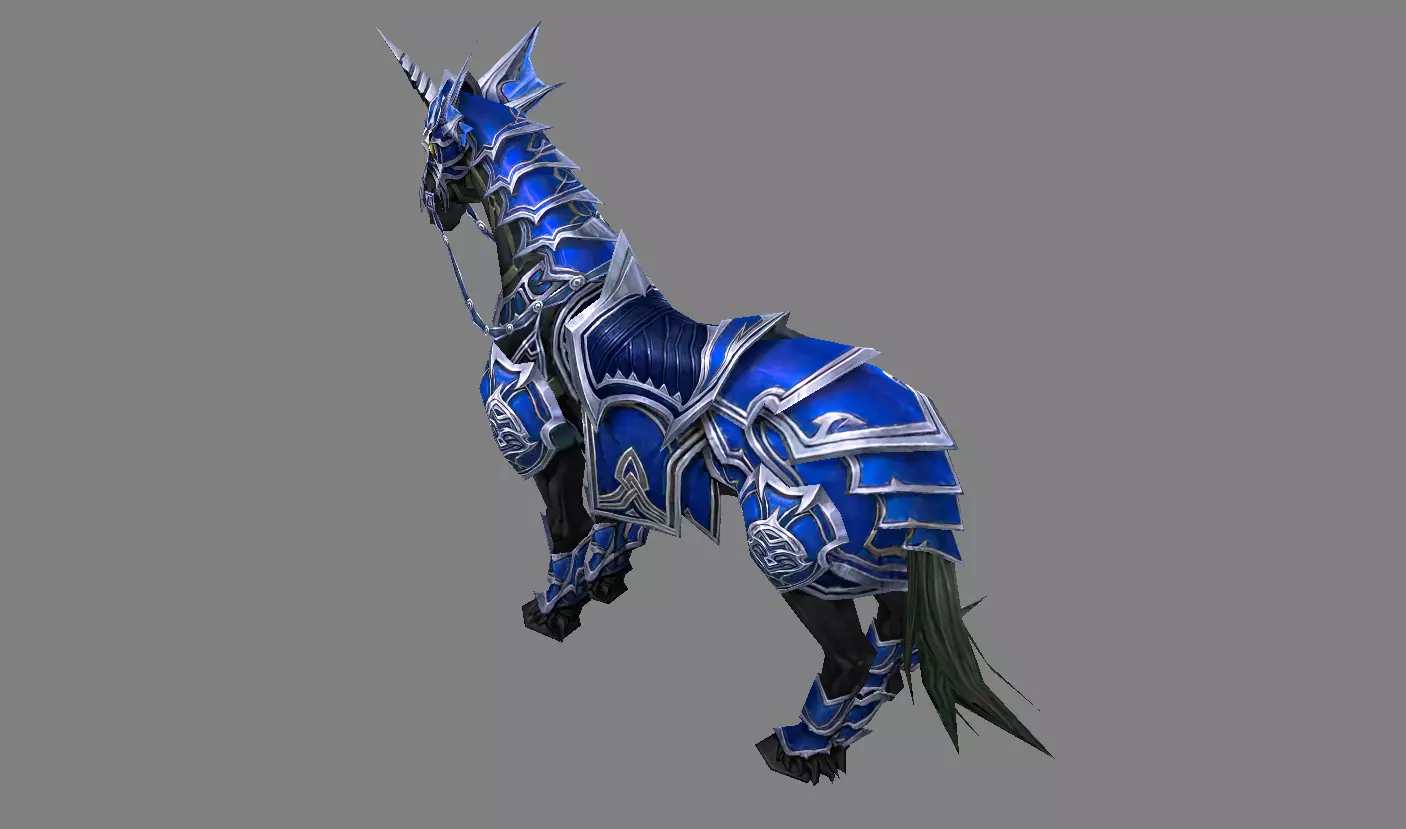 Mount - Horse Type 21 Low-poly 3D model_3