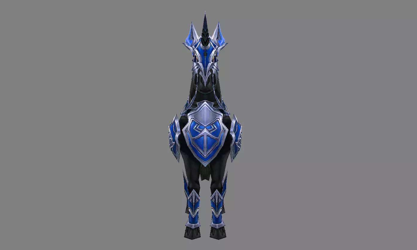 Mount - Horse Type 21 Low-poly 3D model_2