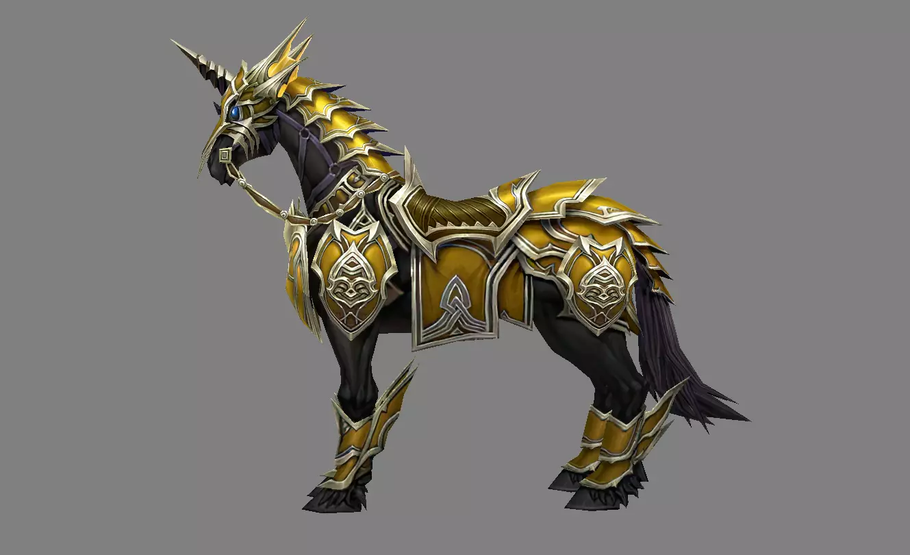 Mount - Horse Type 20 Low-poly 3D model_0