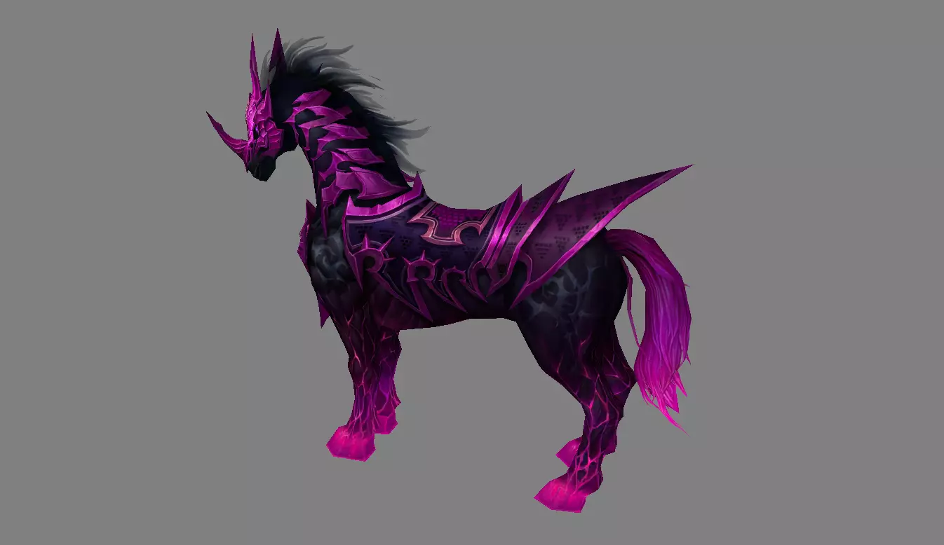 Mount - Horse Type 16 Low-poly 3D model_3