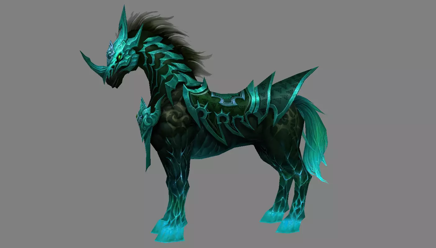 Mount - Horse Type 13 Low-poly 3D model_0