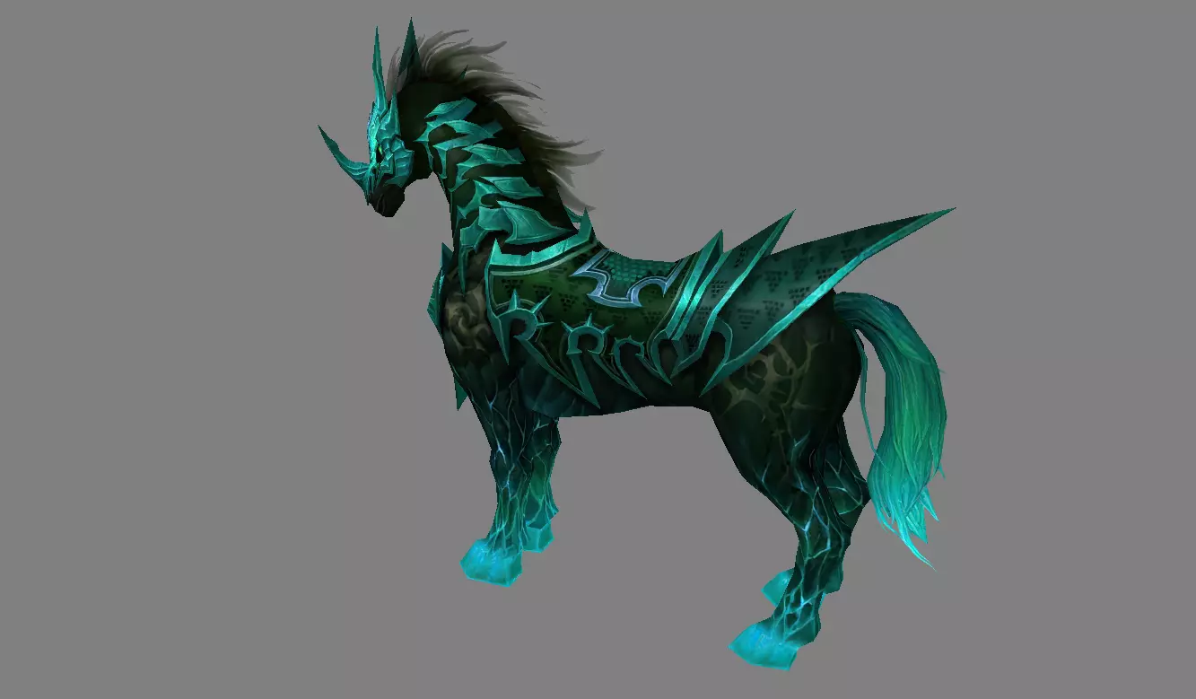 Mount - Horse Type 13 Low-poly 3D model_3