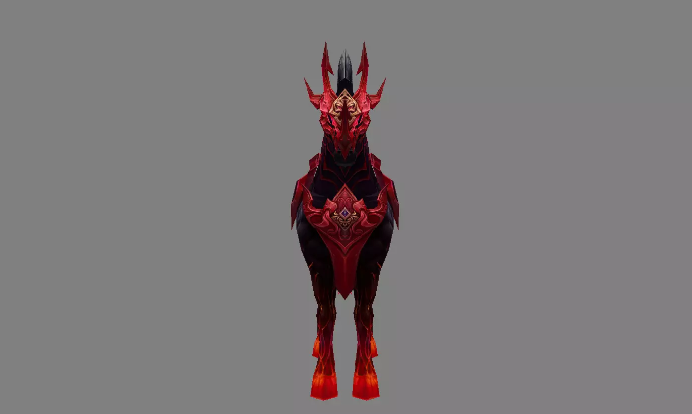 Mount - Horse Type 12 Low-poly 3D model_2