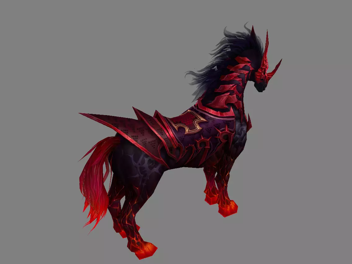 Mount - Horse Type 12 Low-poly 3D model_3