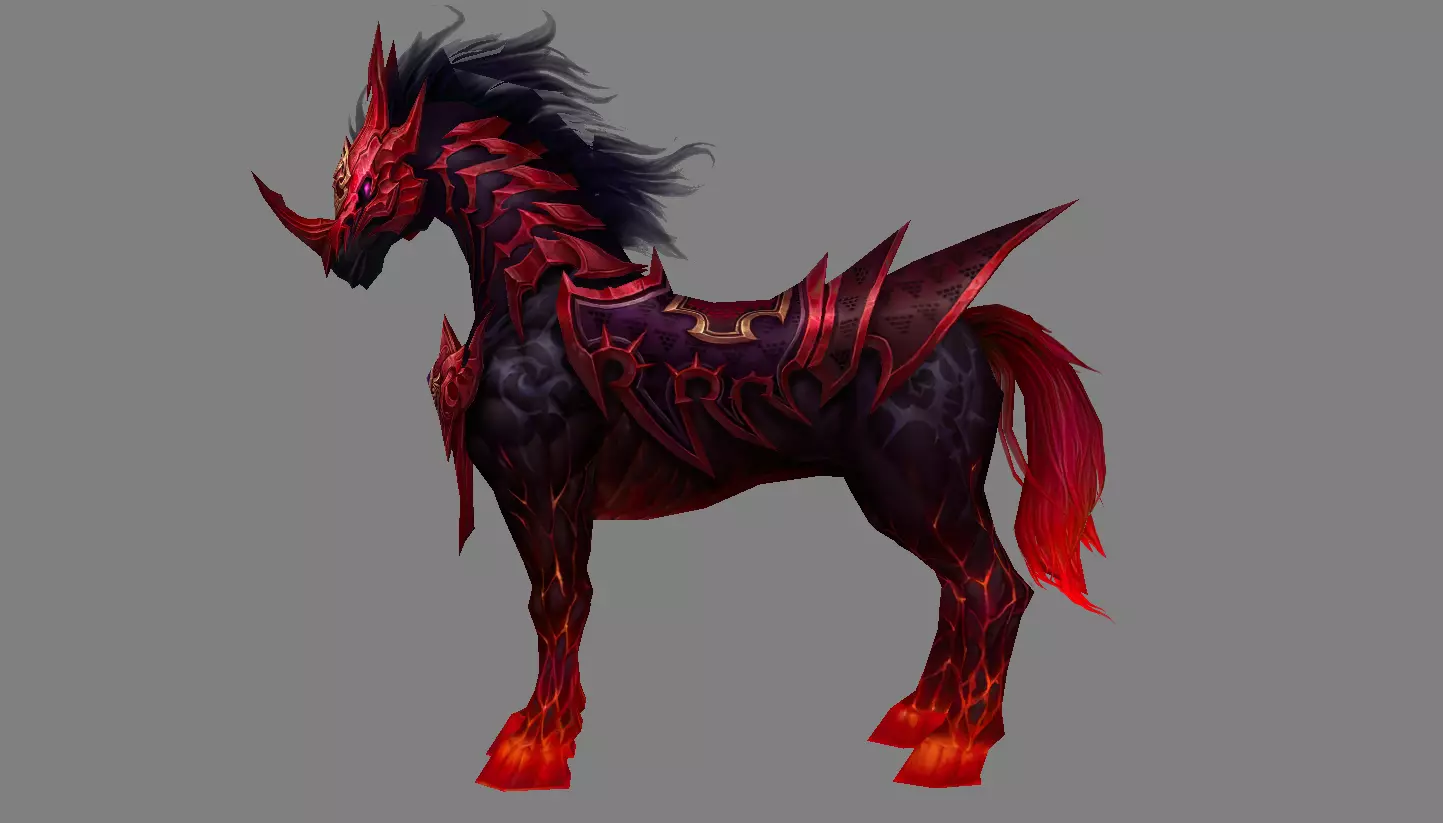 Mount - Horse Type 12 Low-poly 3D model_0