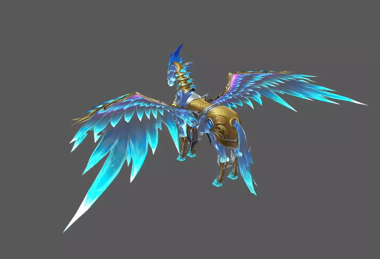 Mount - Horse Type 11 Low-poly 3D model_3