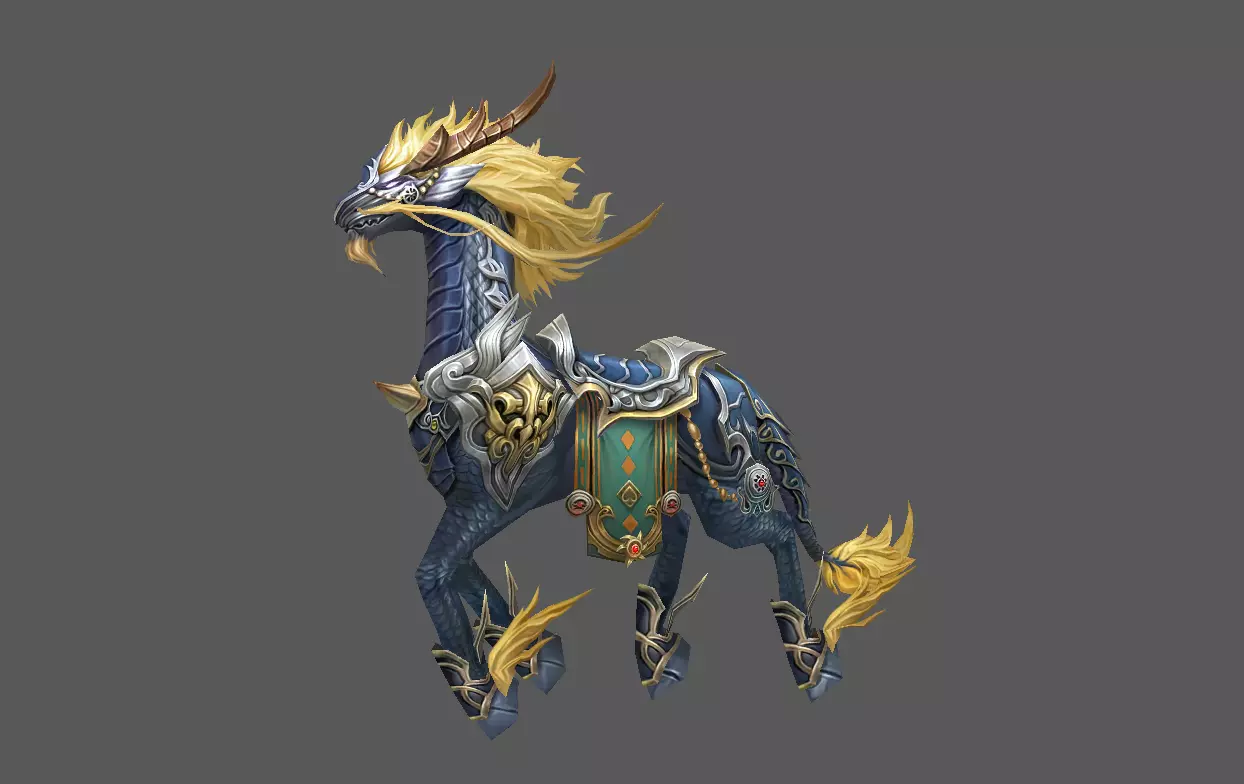 Mount - Horse Type 08 Low-poly 3D model_0