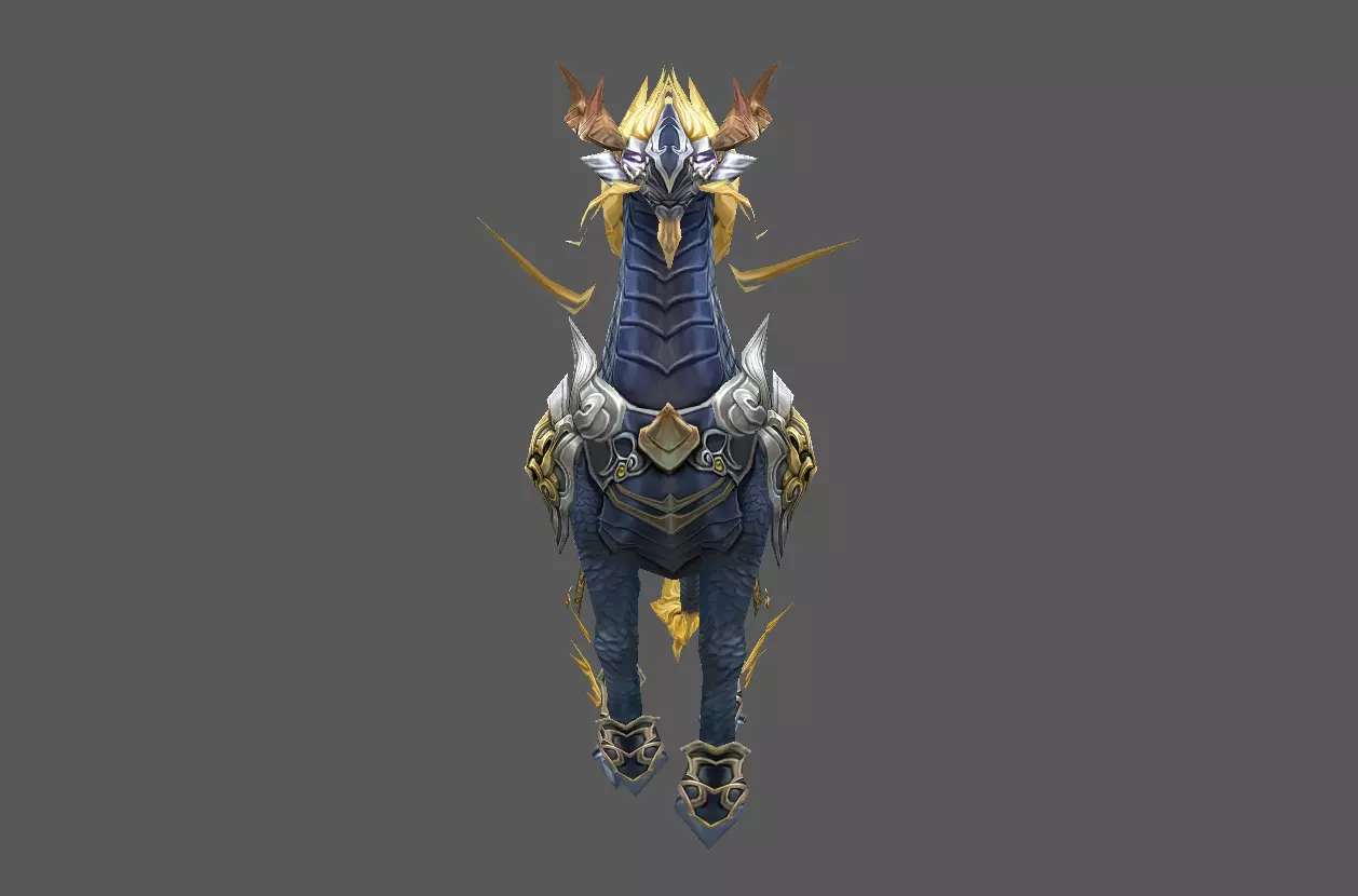 Mount - Horse Type 08 Low-poly 3D model_2