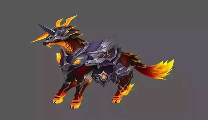 Mount - Horse Type 04 Low-poly 3D model