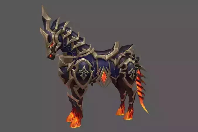 Mount - Horse Type 02 Low-poly 3D model