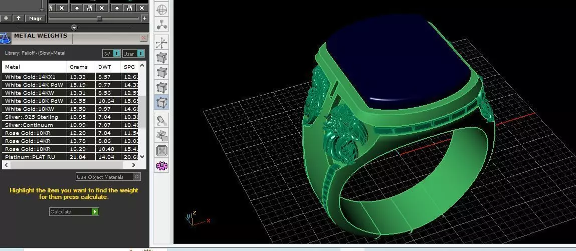 Onix Tasli Kartal Yuzugu 3D print model_4