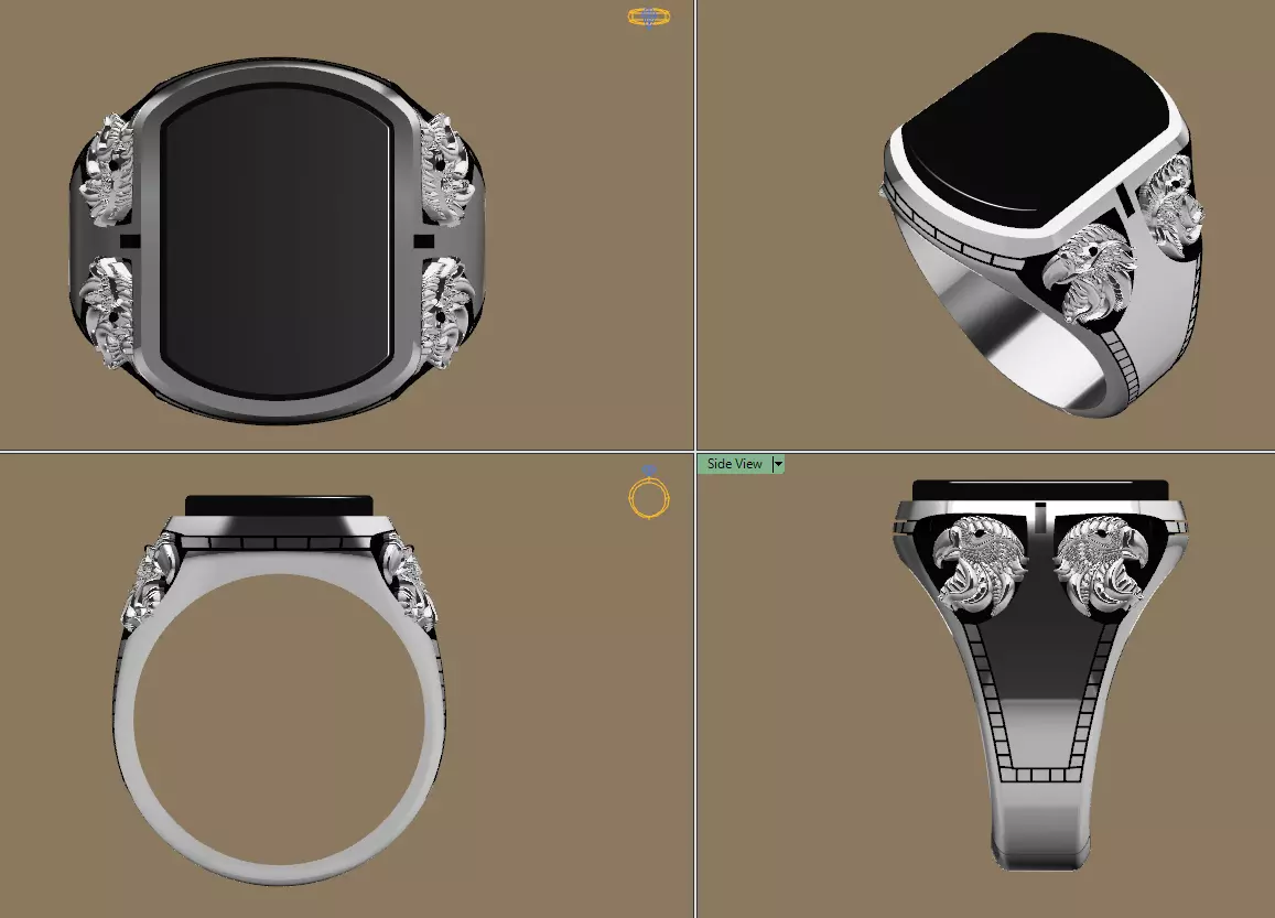 Onix Tasli Kartal Yuzugu 3D print model_1