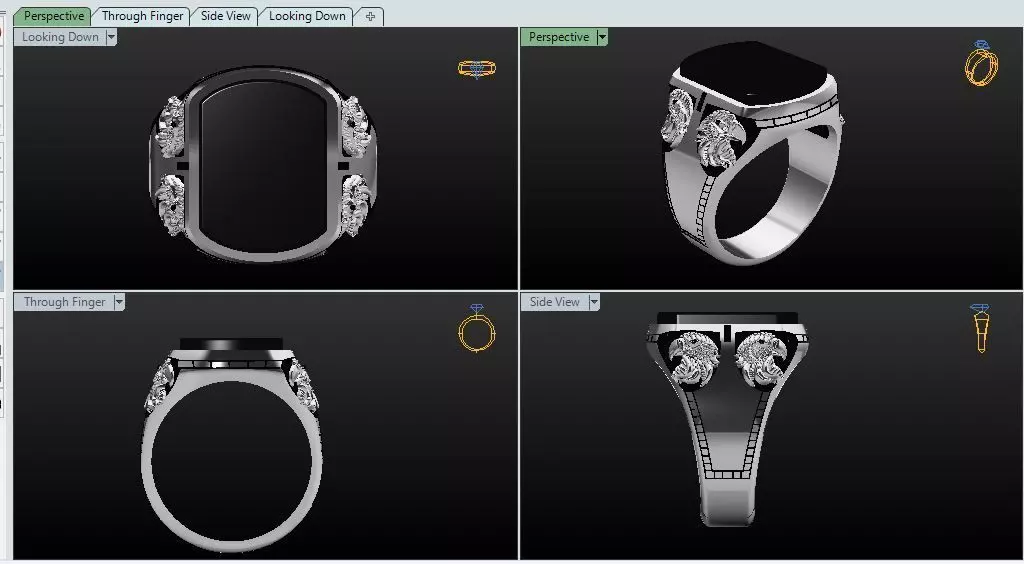 Onix Tasli Kartal Yuzugu 3D print model_3