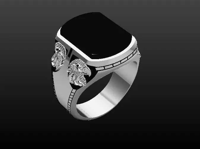 Onix Tasli Kartal Yuzugu 3D print model_2