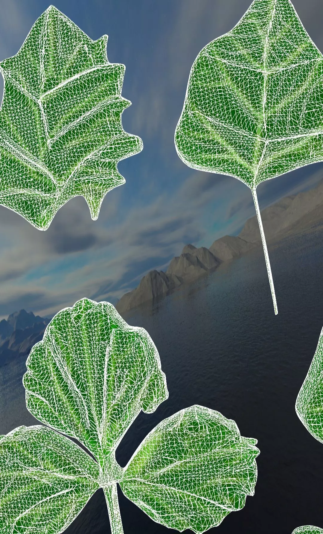 25 Realistic 3D Leaves 3D print model_2