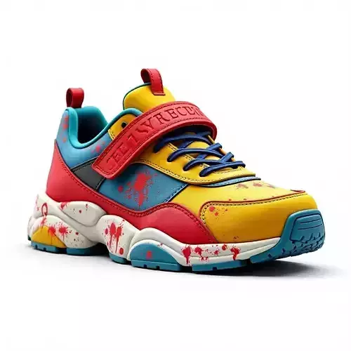 Chaotic Streetwear Sneakers 3D Model Urban Art Footwear