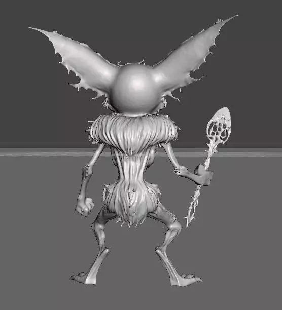 Abra Inspired Fantasy 3D Model for Games And Printing 3D model_2