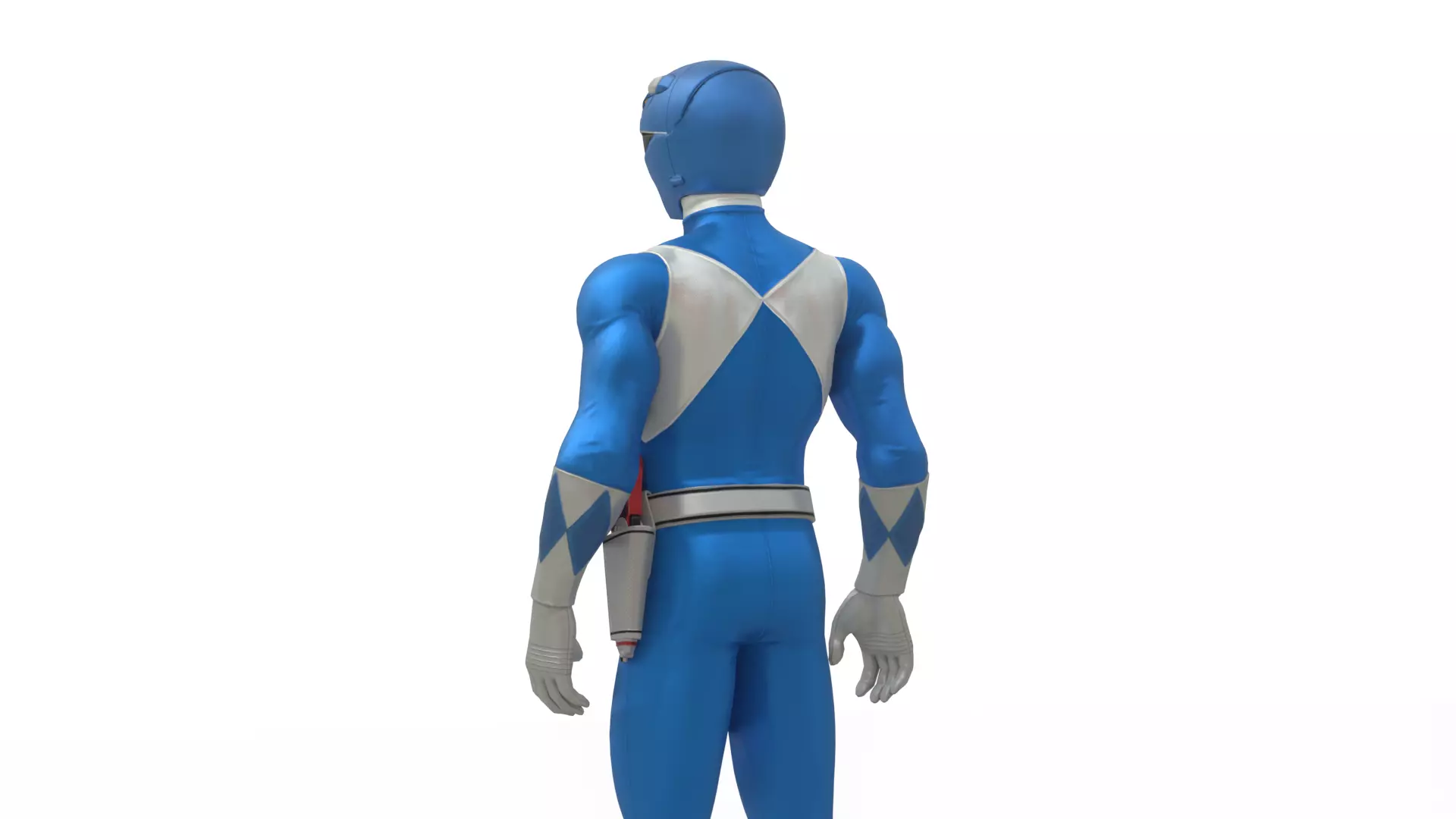 Blue Ranger 3D ModelPower Rangers Rigged Animated Low-poly 3D model_2