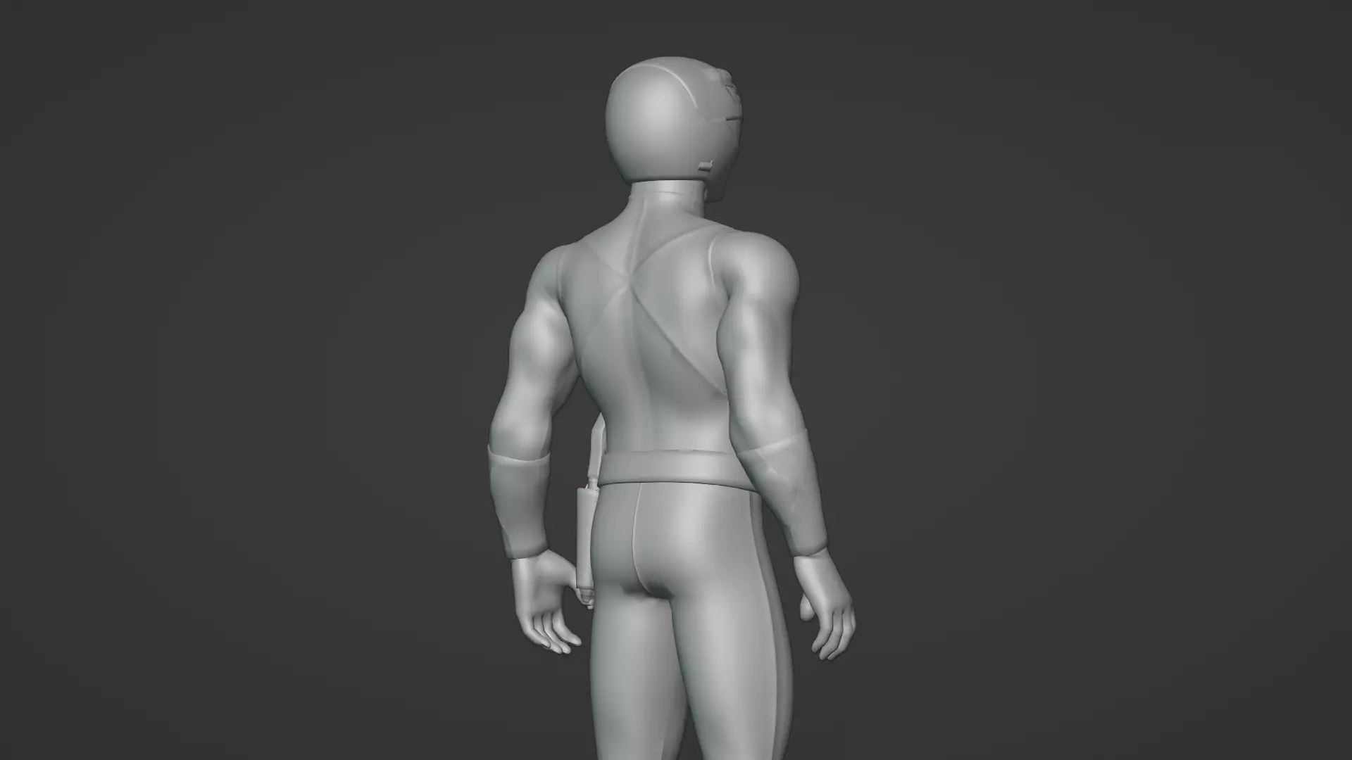 Blue Ranger 3D ModelPower Rangers Rigged Animated Low-poly 3D model_15