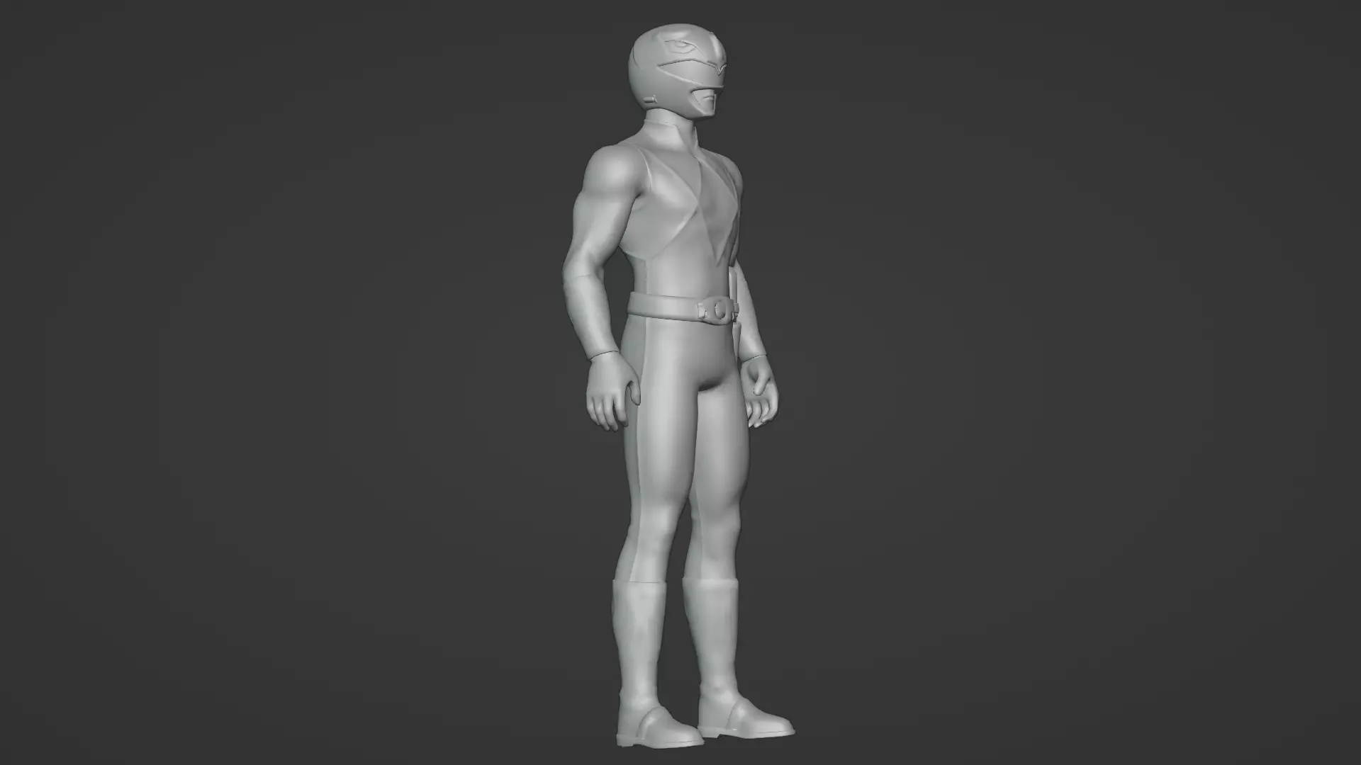 Blue Ranger 3D ModelPower Rangers Rigged Animated Low-poly 3D model_21