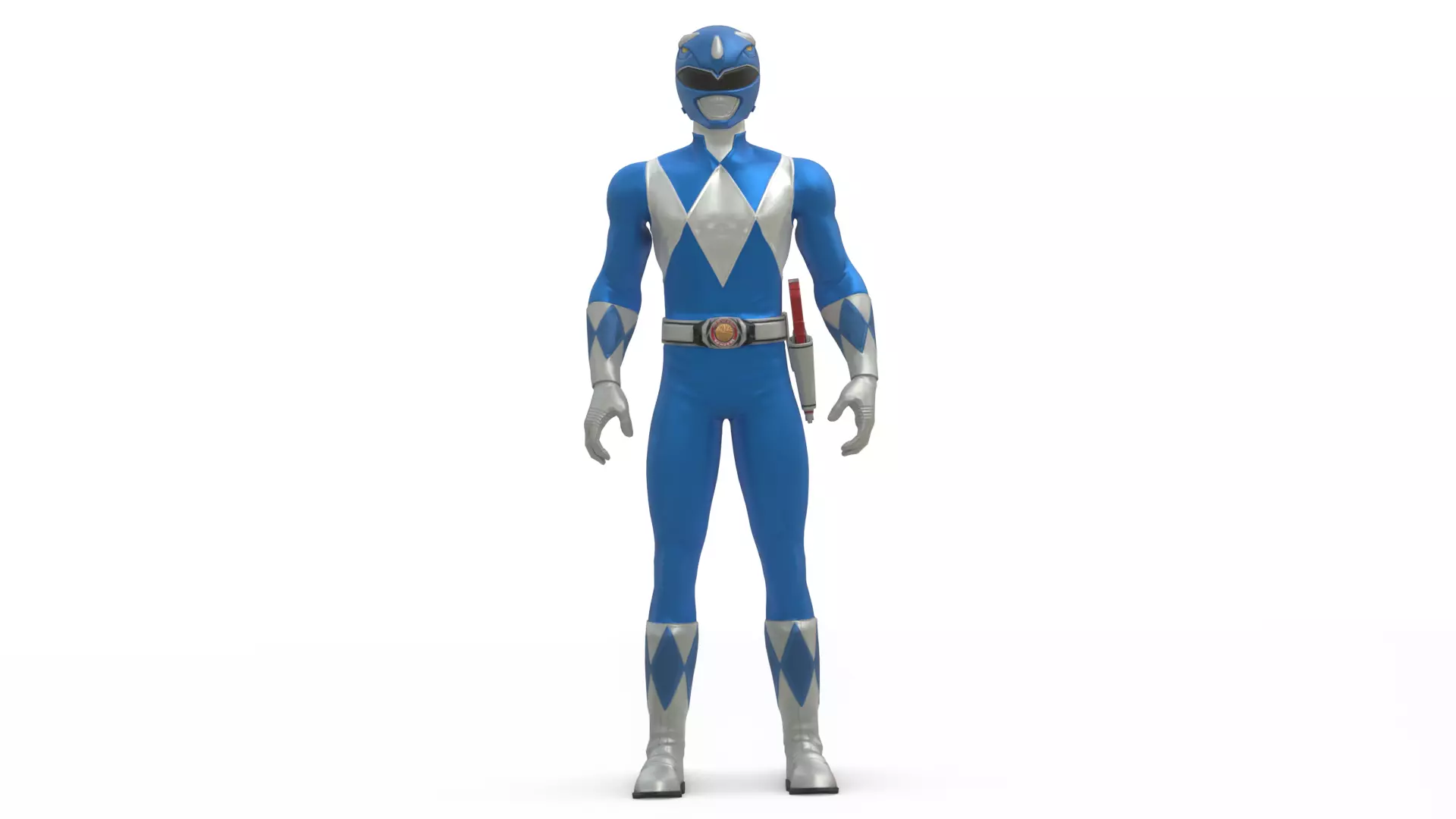 Blue Ranger 3D ModelPower Rangers Rigged Animated Low-poly 3D model_5