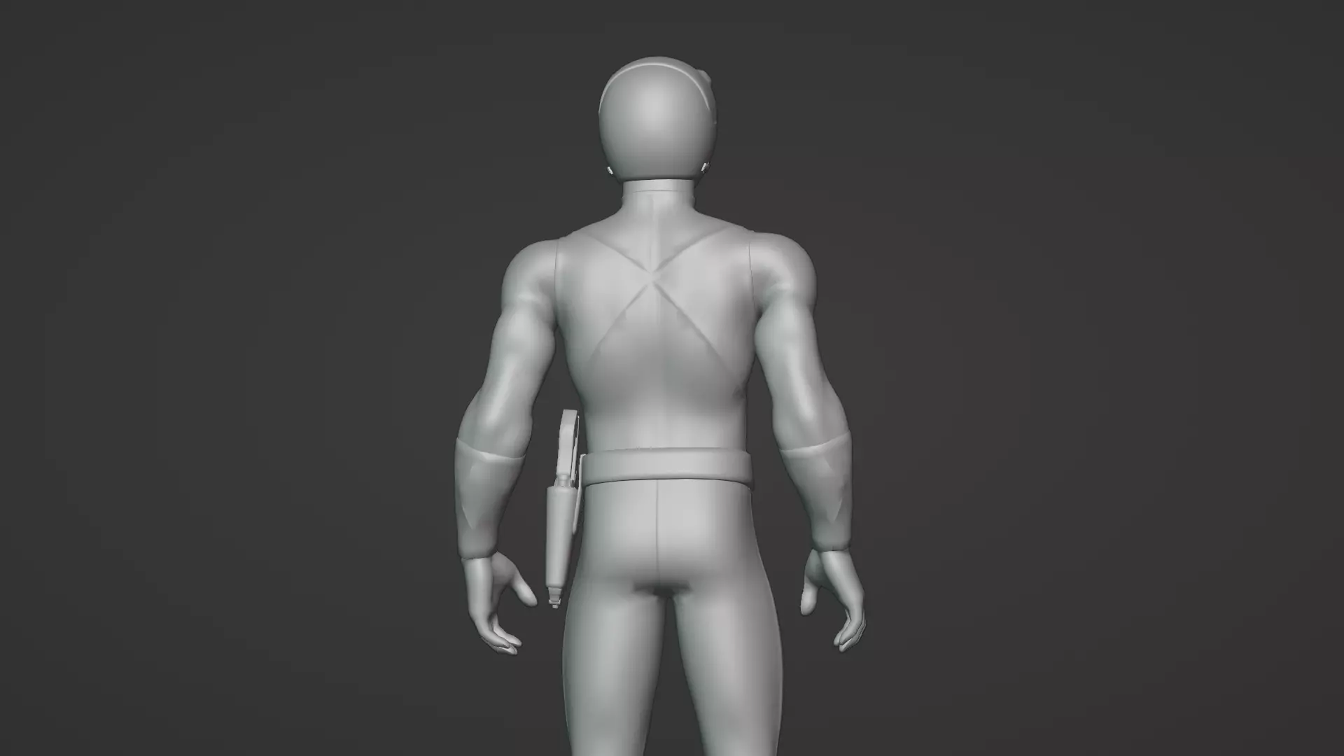 Blue Ranger 3D ModelPower Rangers Rigged Animated Low-poly 3D model_14