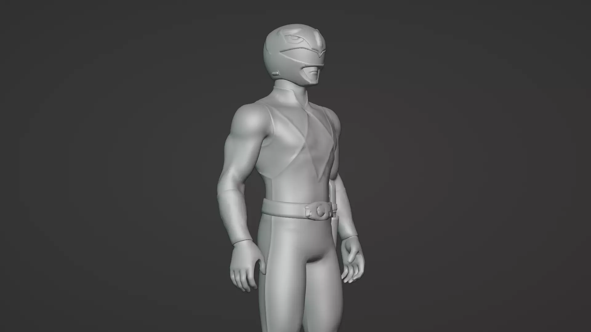 Blue Ranger 3D ModelPower Rangers Rigged Animated Low-poly 3D model_12