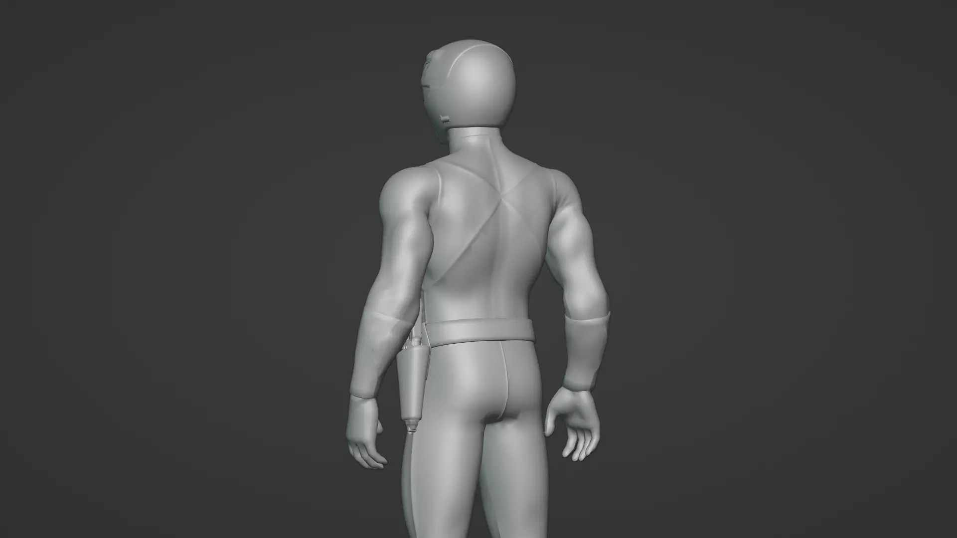 Blue Ranger 3D ModelPower Rangers Rigged Animated Low-poly 3D model_13