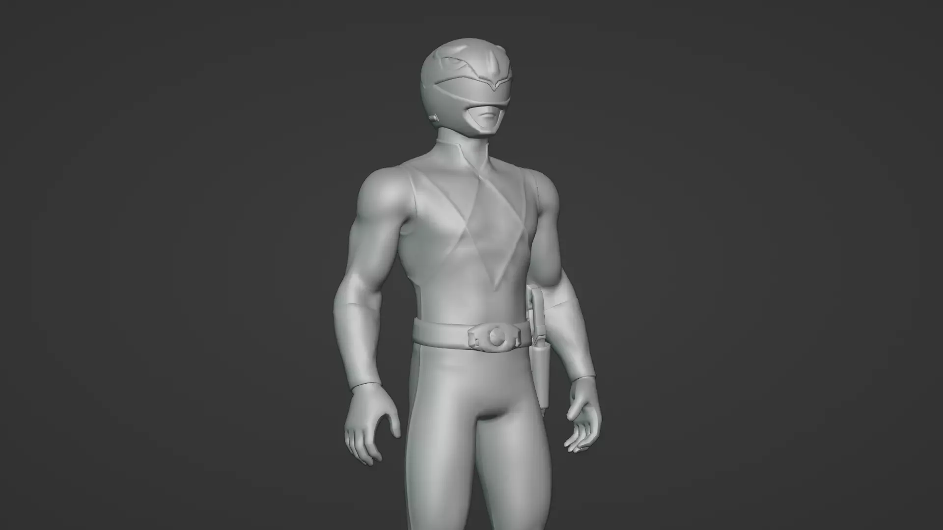 Blue Ranger 3D ModelPower Rangers Rigged Animated Low-poly 3D model_22
