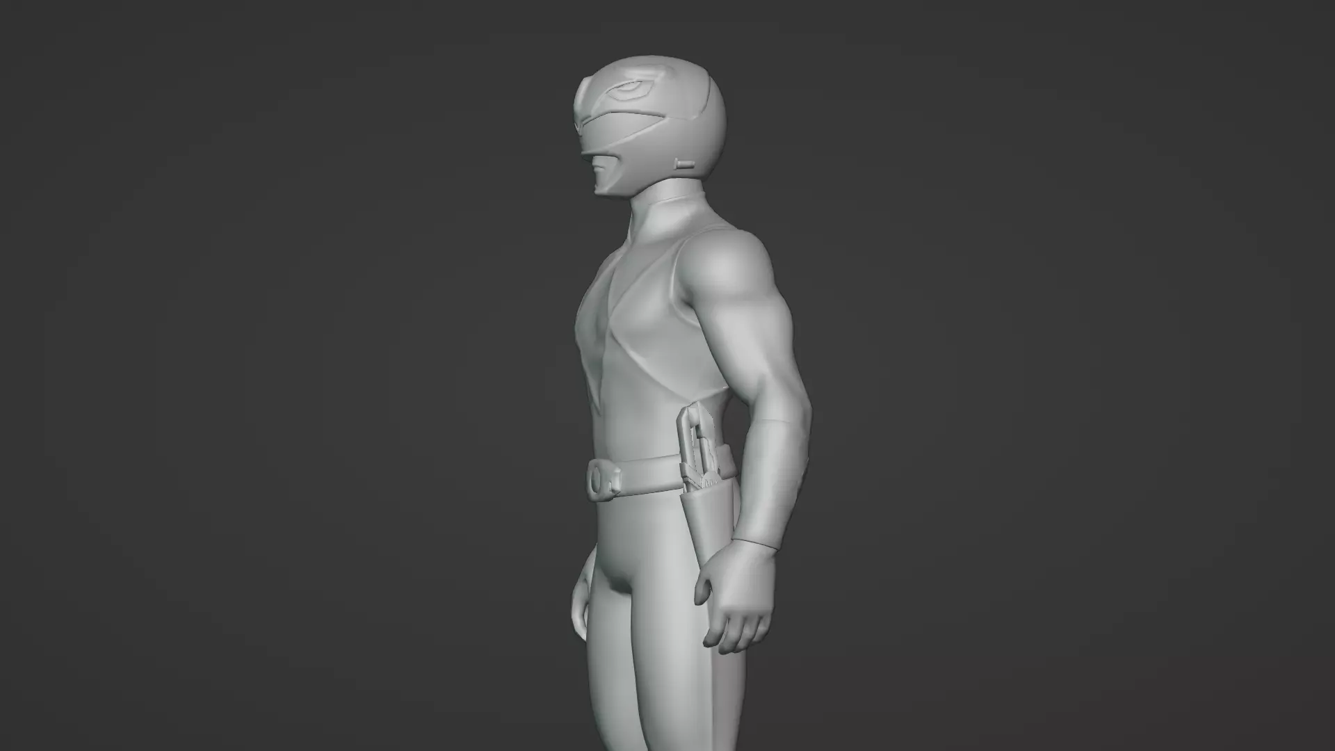 Blue Ranger 3D ModelPower Rangers Rigged Animated Low-poly 3D model_23