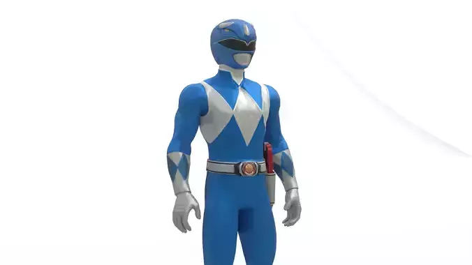 Blue Ranger 3D ModelPower Rangers Rigged Animated
