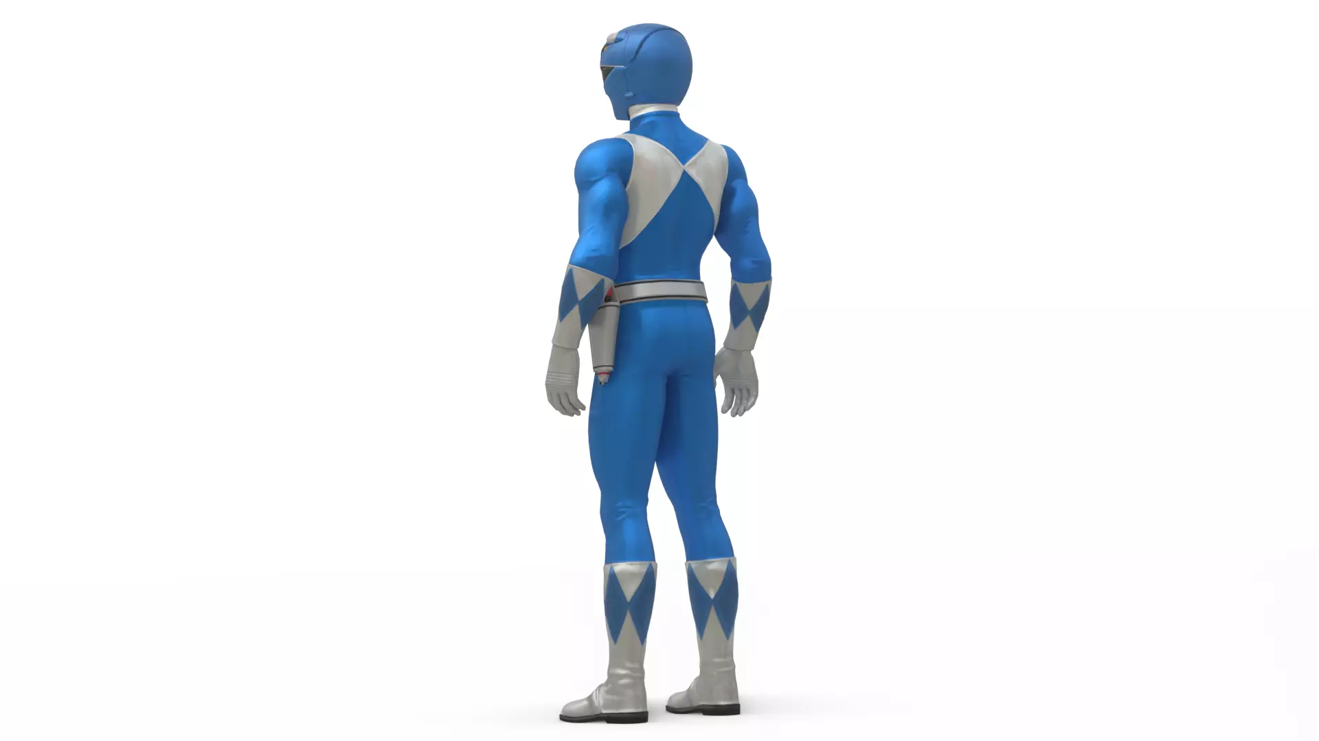 Blue Ranger 3D ModelPower Rangers Rigged Animated Low-poly 3D model_7