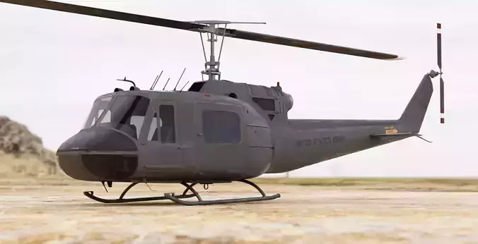 Iroquois UH-1 Huey Military Helicopter 