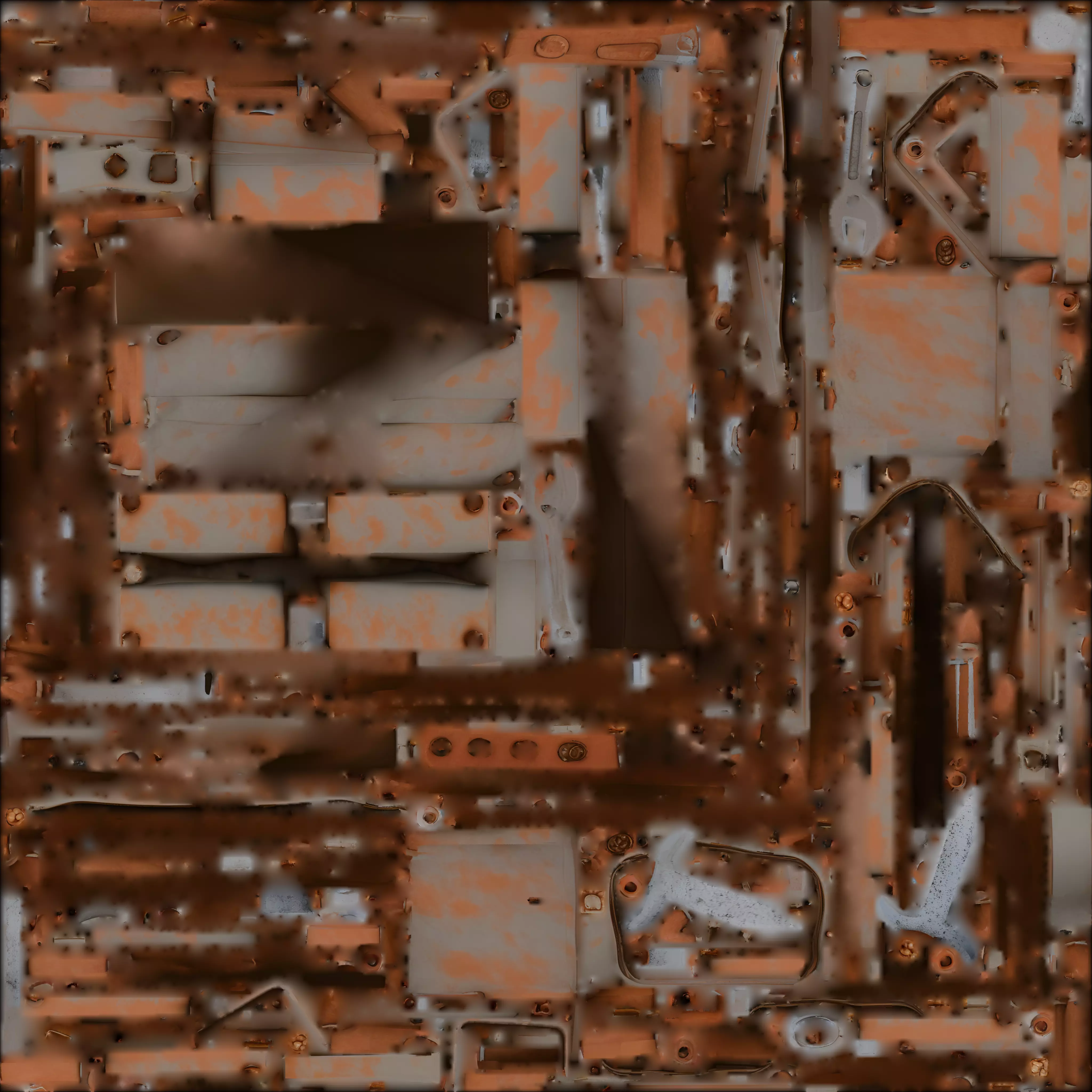 Rusted Ammo Kit and Tools 3D Model Survival Loot Low-poly 3D model_1