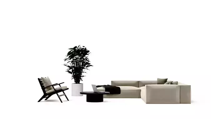 Modern classic living room furniture set white and black