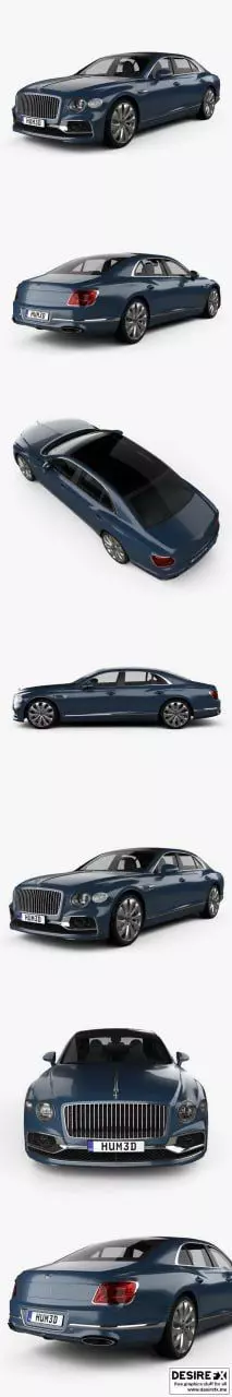Bentley Flying Spur Luxury Sedan 3D Model Low-poly 3D model_1