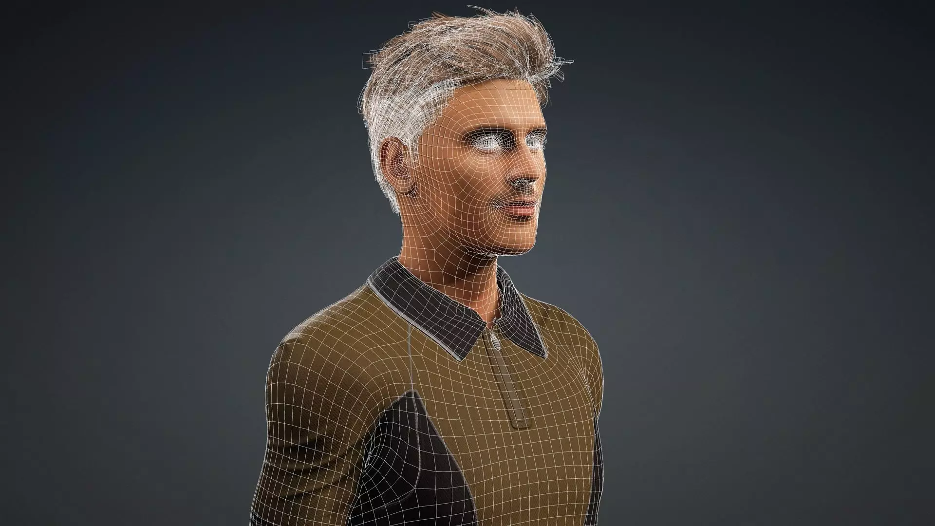 Realistic Male Character 3D model_19