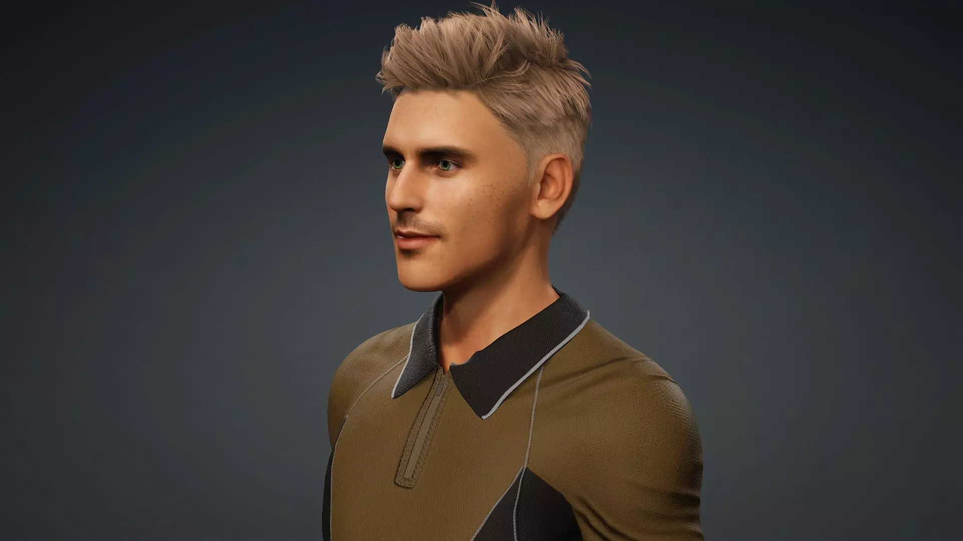 Realistic Male Character 3D model_9