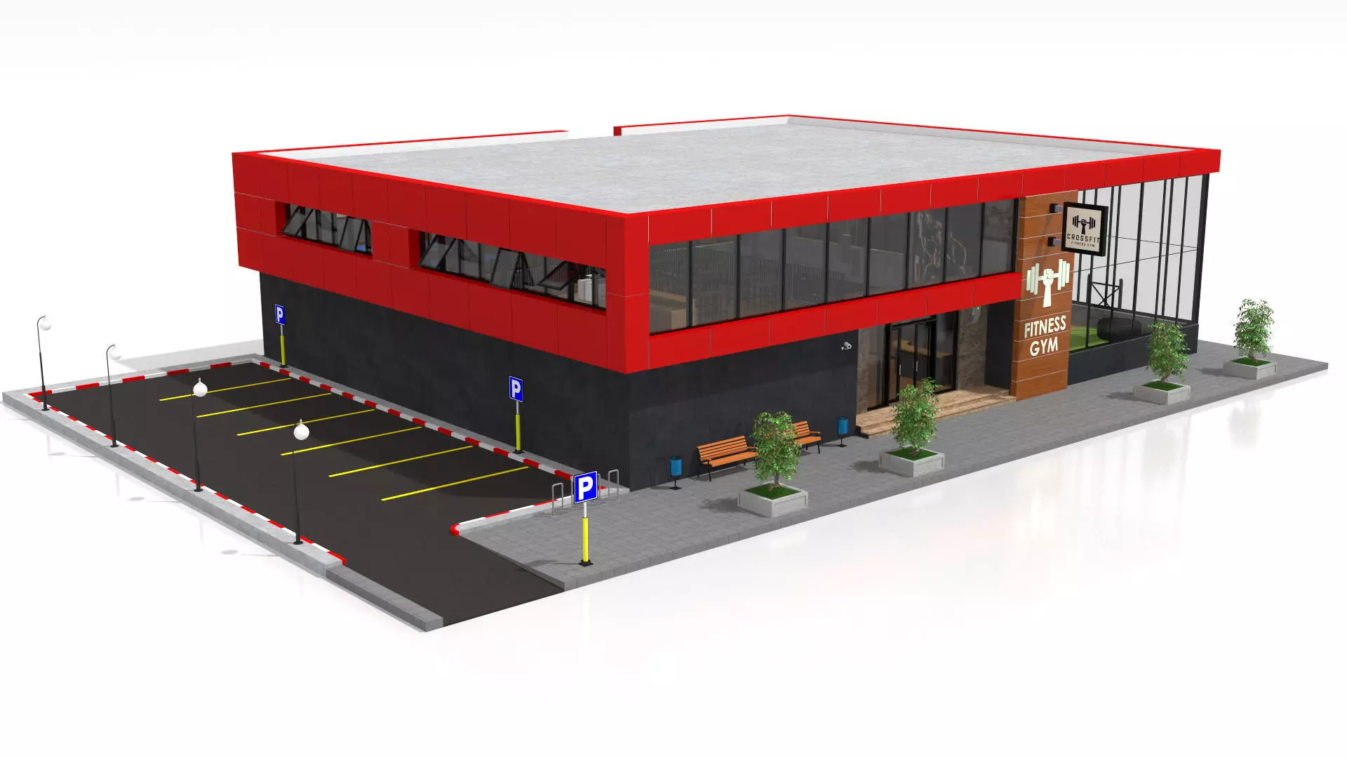 Fitness Center 3D model_0