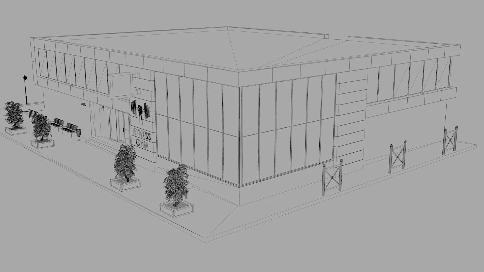 Fitness Center 3D model_14